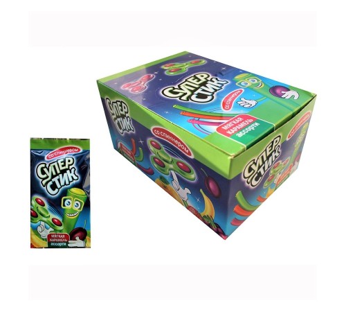 Карамель Канди Клаб Мягкая  5гр*30*(12бл) Супер Стик со спиннером