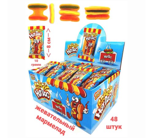 Мармелад Канди Клаб 10гр*48*(12бл) Crazy Хот дог