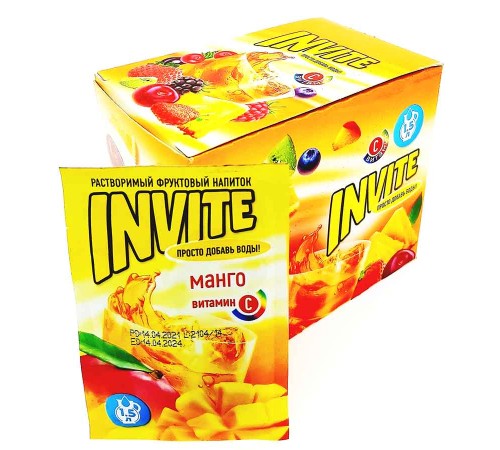 INVITE  растворимый напиток 9гр*24*(8бл) Апельсин