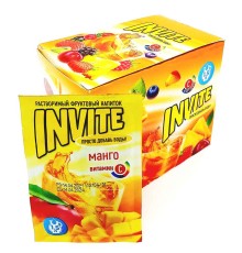 INVITE  растворимый напиток 9гр*24*(8бл) Манго