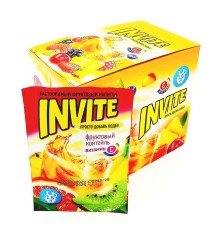 INVITE  растворимый напиток 9гр*24*(8бл) Фруктовый коктейль