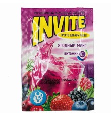INVITE  растворимый напиток 5гр*24*(8бл) Ягодный микс
