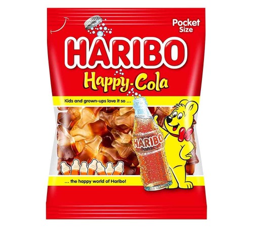 Жевательный мармелад  HARIBO 100г*18 Happy Cola Веселая Кола