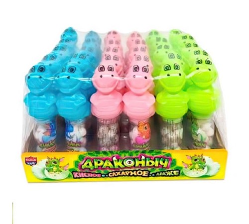 Сахарное драже Канди Клаб  9гр*30*(12бл) Драконыч кислое