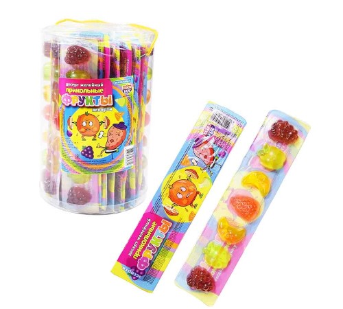 Желейный десерт  Канди Клаб 40гр*30*(8бан) Прикольные фрукты