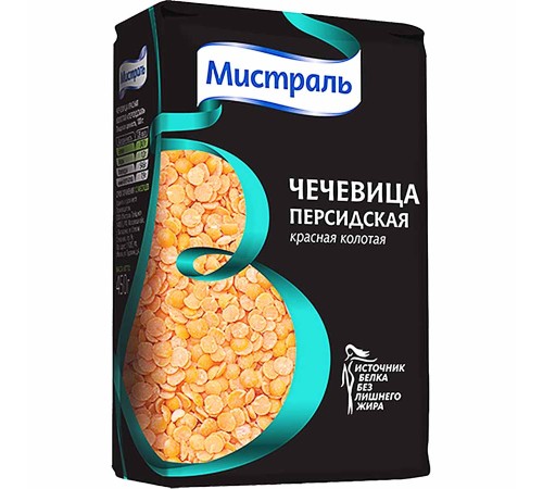 Чечевица"Мистраль" 450г*12 красная колотая Персидская