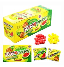 Жевательная конфета Канди Клаб 14гр*30*(12бл) Кисломания Дабл фрукт Арбуз и ананас