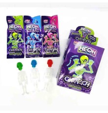 Карамель Канди Клаб 10гр*30*(12бл) Неон Скелетон на неоновой палочке