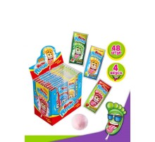 Карамель Канди Клаб 11гр*48*(12бл) Мистер Пяткин на палочке с кислой пудрой