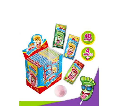 Карамель Канди Клаб 11гр*48*(12бл) Мистер Пяткин на палочке с кислой пудрой