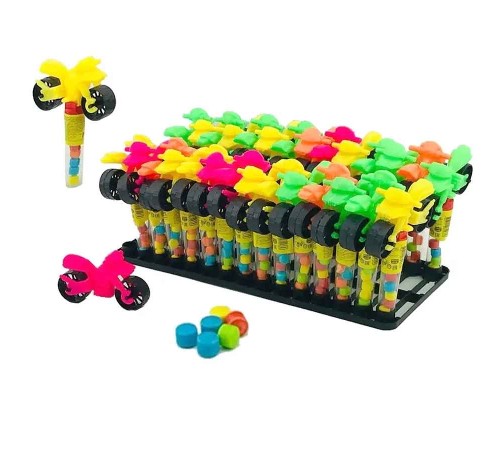 Игрушка в тубе Канди Клаб Драже  2гр*30*(12бл) Мотоцикл