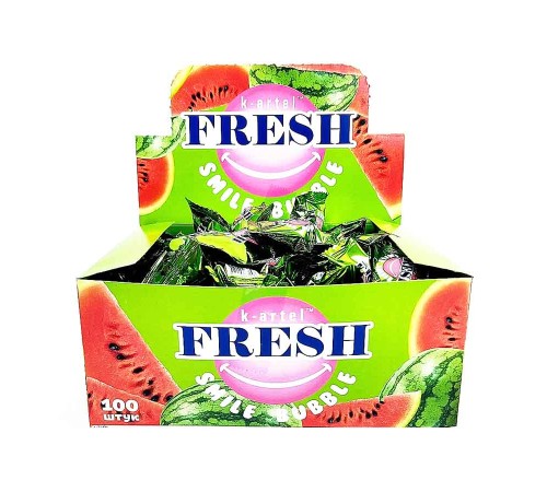 Жевательная резинка Канди Клаб Дражированная  *100*(20бл) Fresh Smile Bubble Арбуз