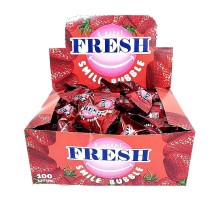 Жевательная резинка Канди Клаб Дражированная  *100*(20бл) Fresh Smile Bubble Клубника