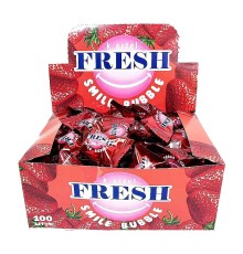 Жевательная резинка Канди Клаб Дражированная  *100*(20бл) Fresh Smile Bubble Клубника