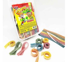 Мармелад Канди Клаб Crazy Gummy Crazy Belt 10гр*150*(8бан) Ассорти в кислой обсыпке