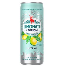 Боржоми LIMONATI напиток с соком и природной водой газир. ж/б 0,33л*12 Цитрус