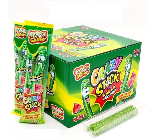 Мармелад Канди Клаб Crazy Gummy Crazy STICK 20гр*24*(12бл) Арбуз