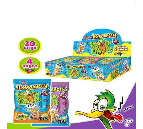 Карамель Канди Клаб Взрывная  1гр*30*(12бл) Приколисты Кряк-Шмяк