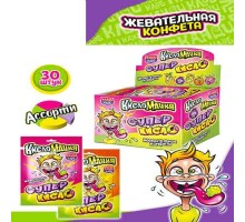 Жевательная конфета Канди Клаб 13гр*30*(12бл) Кисломания Супер Кисло