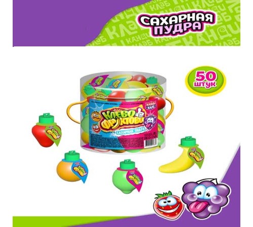 Сахарная пудра Канди Клаб  8гр*50*(6бан) Клёво-Фруктово