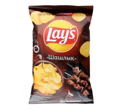 Лейс  140 г*19 чипсы Шашлык