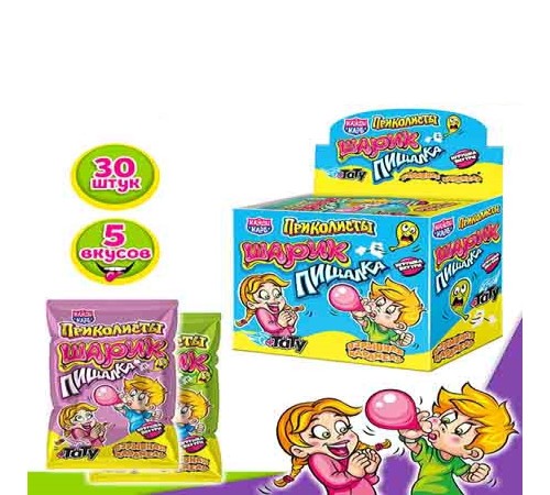Карамель Канди Клаб Взрывная  1гр*30*(12бл) Приколисты Шарик-Пищалка