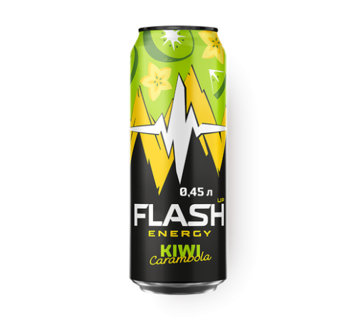Энергетический напиток Флеш ап Энергия 0,45л*24 ж/б Киви и Карамболы