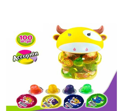 Желейный десерт  Канди Клаб 13гр*100*(6бан) Бычок