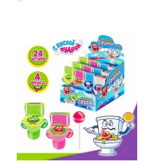 Карамель Канди Клаб 15гр*24*(8бл) Прикольный горшочек с кислой пудрой ассорти