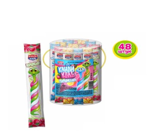 Зефир Канди Клаб 10гр*48*(8бан) Маршмеллоу Ассорти