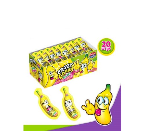 Желейный десерт  Канди Клаб 60гр*20*(12бл) Crazy Банан
