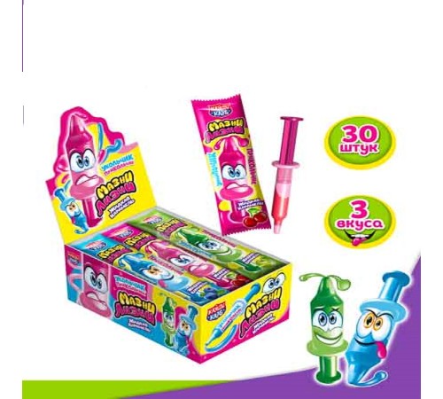 Жидкая конфета Канди Клаб  8гр*30*(12бл) Мазни-Лизни Укольчик-прикольчик