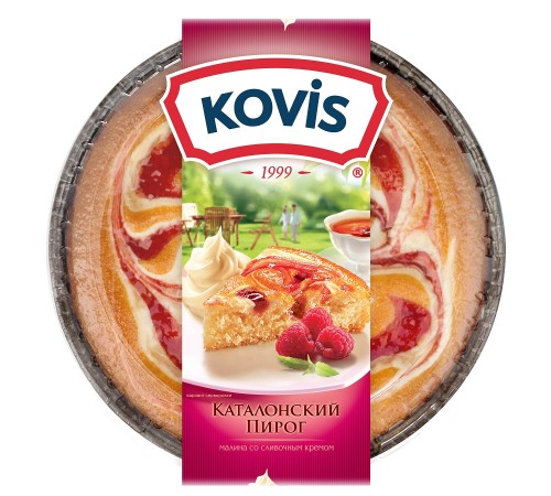 Пирог Каталонский  Ковис 400гр*6 Малина со сливочным кремом