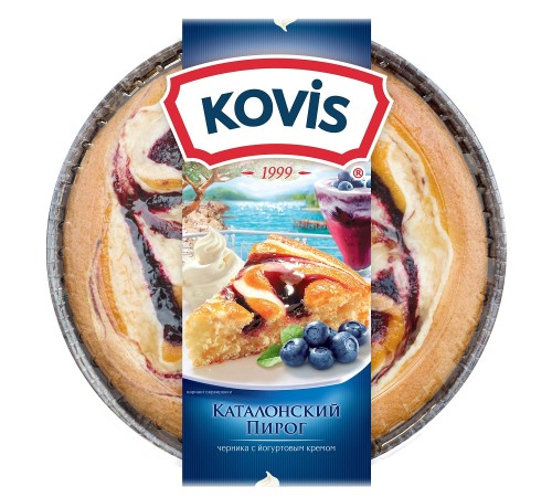 Пирог Каталонский  Ковис 400гр*6 Черника с йогуртовым кремом