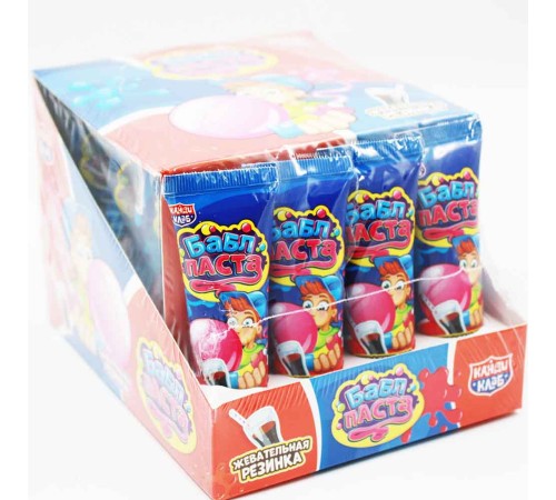 Жевательная резинка Канди Клаб 20гр*24*(12бл) Бабл Паста со вкусом Колы