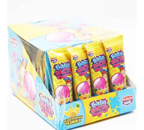 Жевательная резинка Канди Клаб 20гр*24*(12бл) Бабл Паста со вкусом Тутти-фрутти