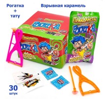 Карамель Канди Клаб Взрывная  1гр*30*(12бл) Приколисты Рогатка с тату