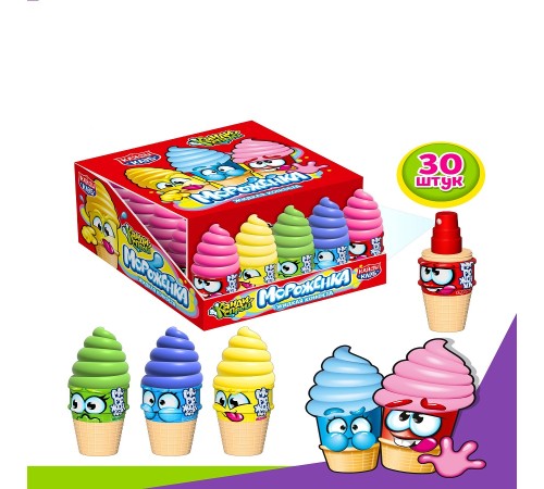 Жидкая конфета Канди Клаб 20гр*30*(12бл) Мороженка спрей  ассорти