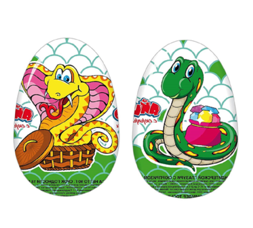Фигурка из конд.глазури Канди Клаб  90гр*12*(4бл) Яйцо с/с Змейка