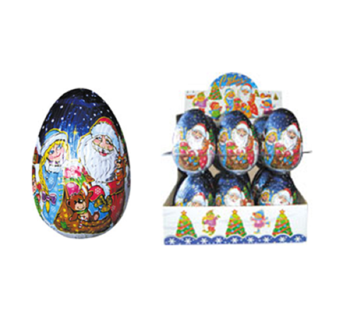 Фигурка из конд.глазури Канди Клаб  90гр*12*(4бл) Яйцо с/с Новогодняя сказка