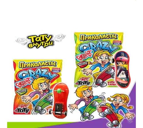 Карамель Канди Клаб Взрывная  1гр*30*(12бл) Приколисты Crazy Скейт