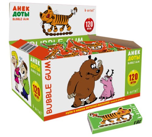 Жевательная резинка Канди Клаб не Дражированная  *120*(10бл) Анекдоты