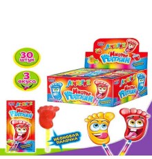 Карамель Канди Клаб Лучистик на неон.палочке 10гр*30*(12бл) Мистер Пяткин