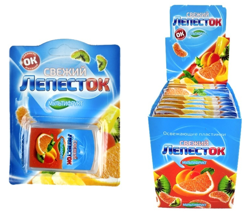 Пластинки освежающие Канди Клаб  0,8гр*20*(24бл) Свежий лепесток Мультифрукт