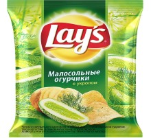 Лейс  140 г*19 чипсы Малосольные Огручики