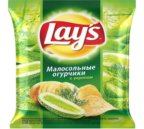 Лейс  140 г*19 чипсы Малосольные Огручики