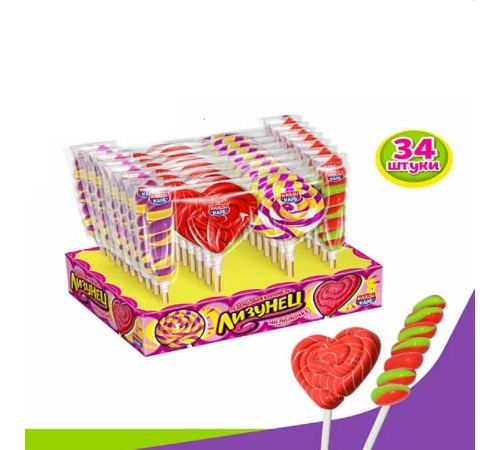 Карамель Канди Клаб 30гр*34*(4бл) Лизунец на палочке