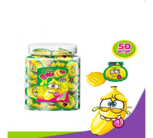 Мармелад Канди Клаб 12гр*50*(12бан) Банан с кислой начинкой