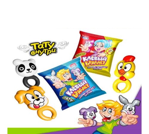 Карамель Канди Клаб Взрывная  1гр*30*(12бл) Приколисты Клёвый Браслет