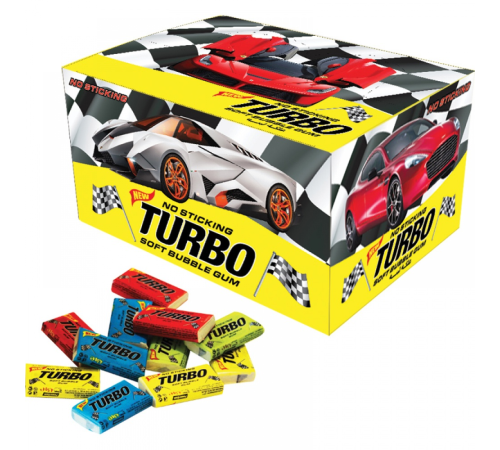 Жевательная резинка Канди Клаб не Дражированная  4,5гр *100*(10бл) TURBO